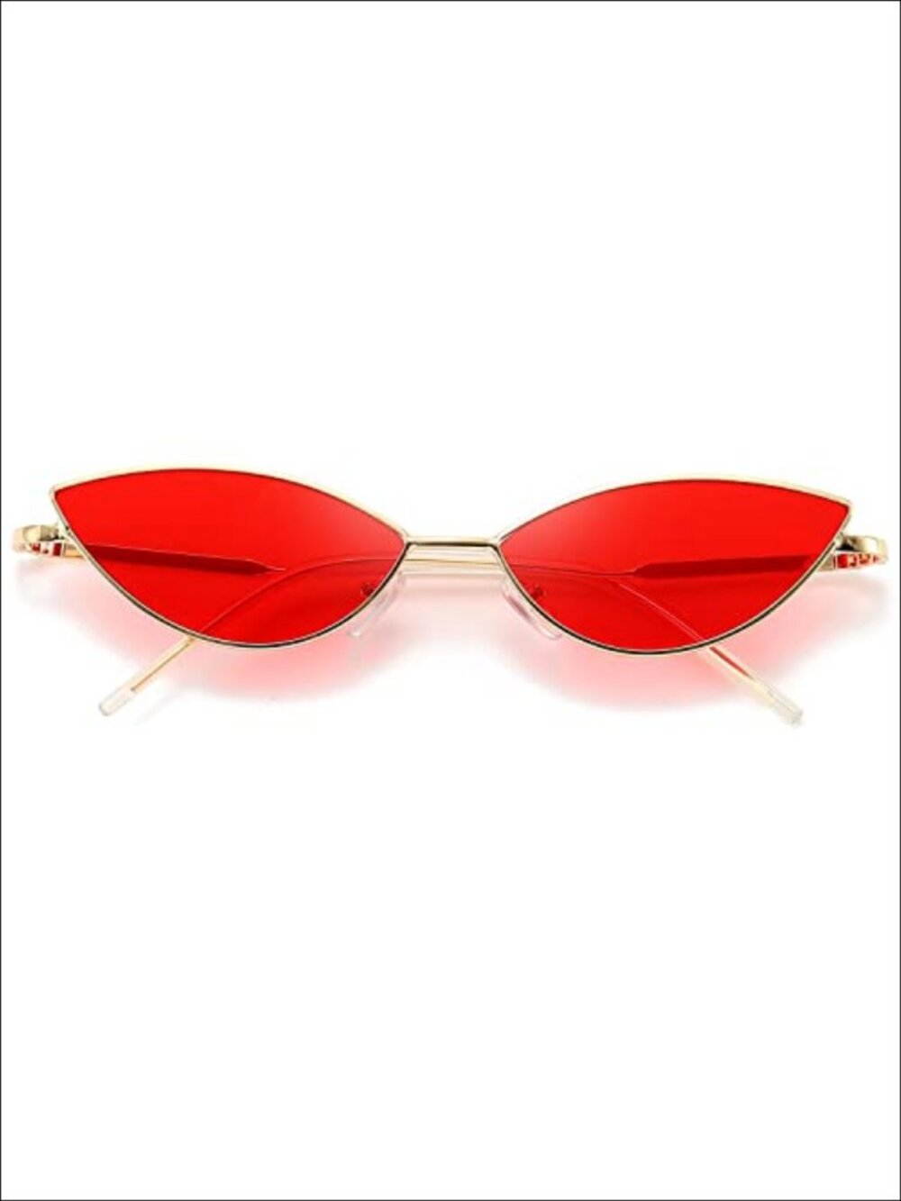 Cat Eye Sunglasses Triangle Vintage Retro UV400 Half Frame Wrap